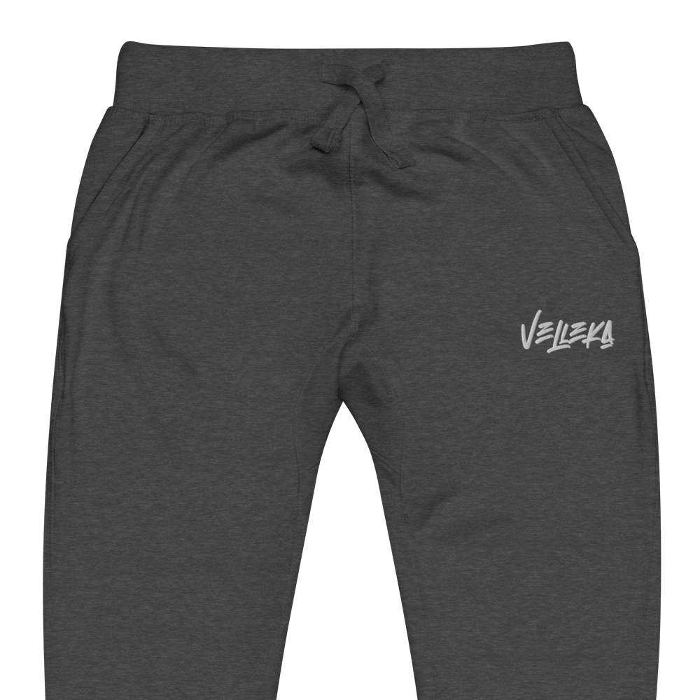 Velleka Embroidered Joggers (White Logo)