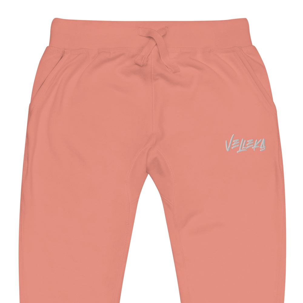 Velleka Embroidered Joggers (White Logo)