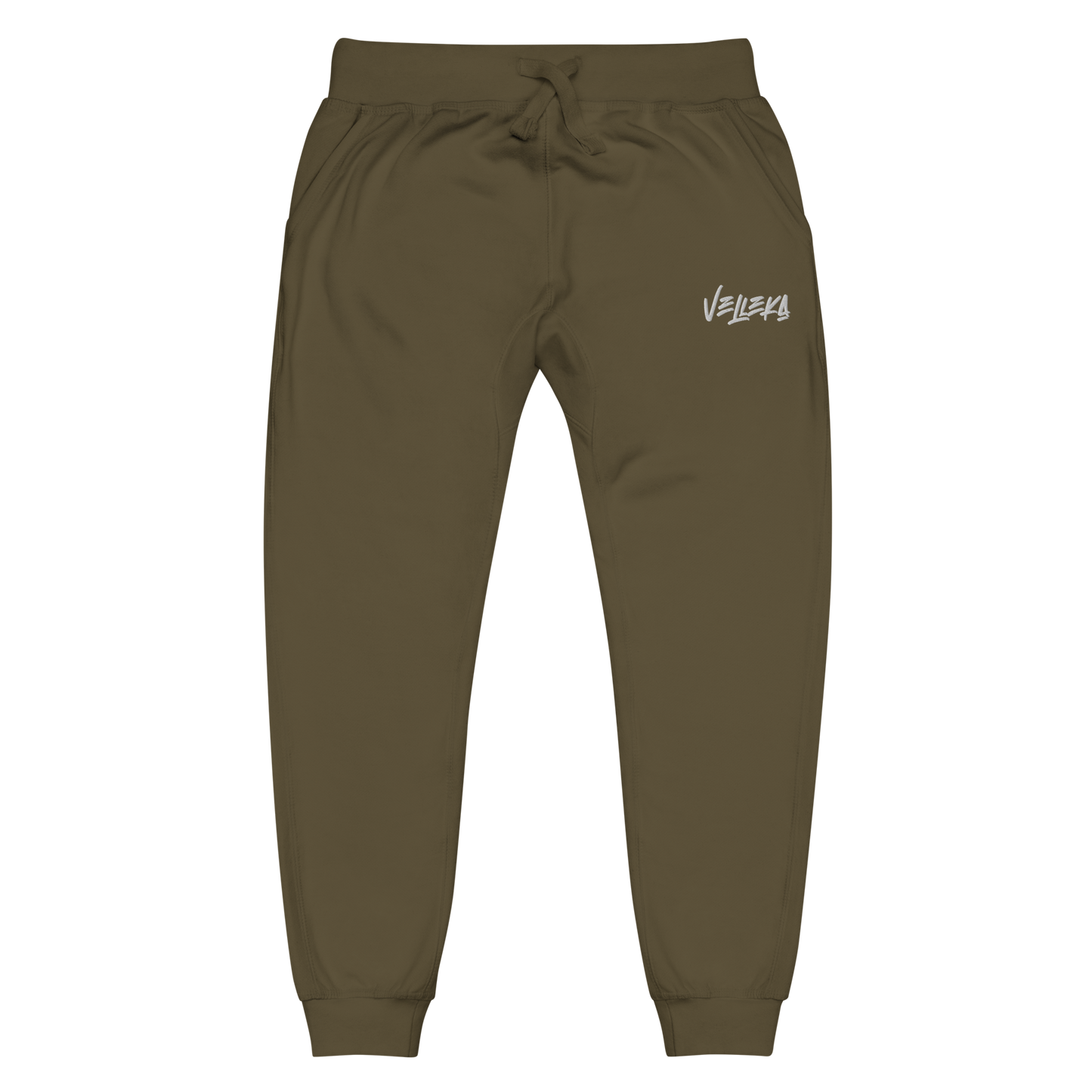 Velleka Embroidered Joggers (White Logo)