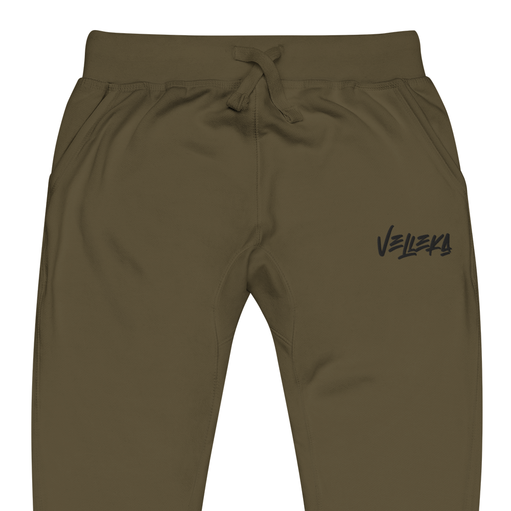 Velleka Embroidered Joggers (Black Logo)