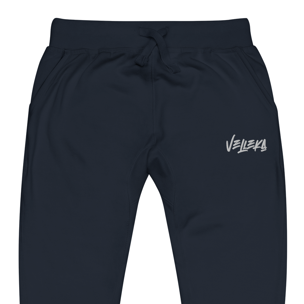 Velleka Embroidered Joggers (White Logo)