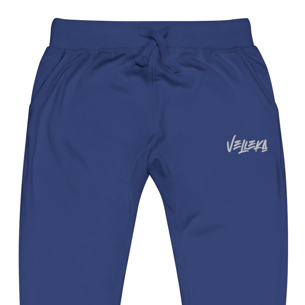 Velleka Embroidered Joggers (White Logo)