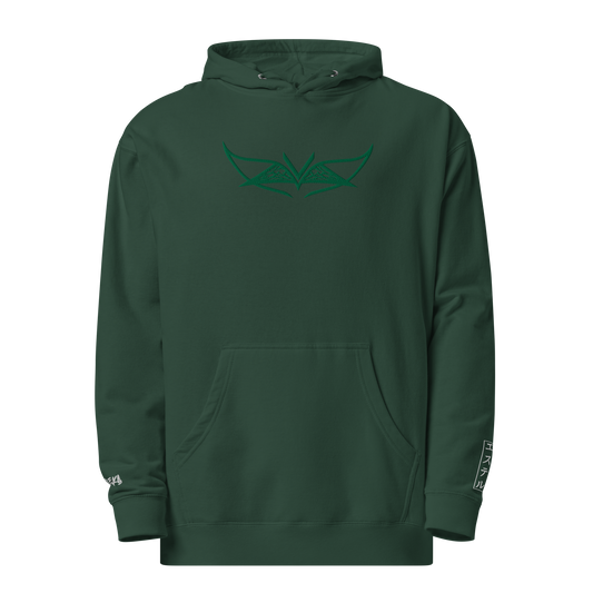 Velleka Embroidered Logo Hoodie (Green/Green)