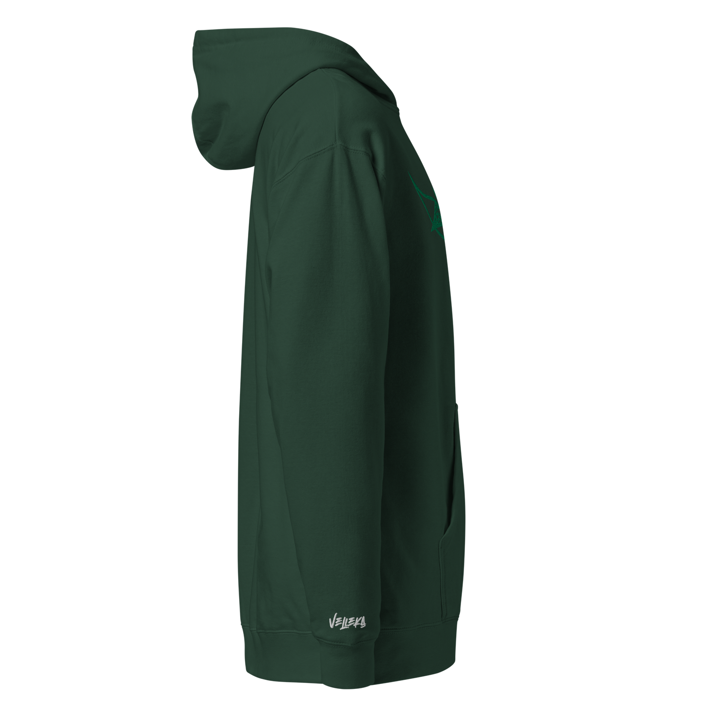 Velleka Embroidered Logo Hoodie (Green/Green)