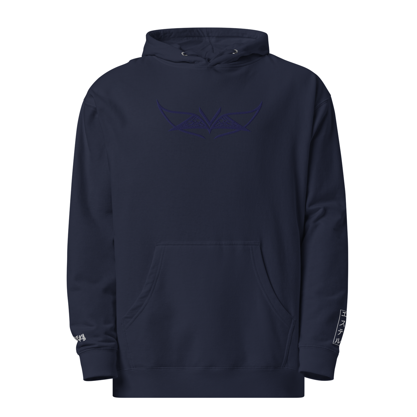 Velleka Embroidered Logo Hoodie (Navy/Navy)