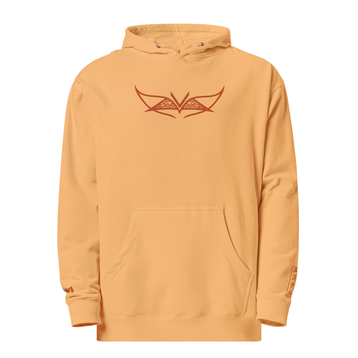 Velleka Embroidered Logo Hoodie (Peach/Orange)