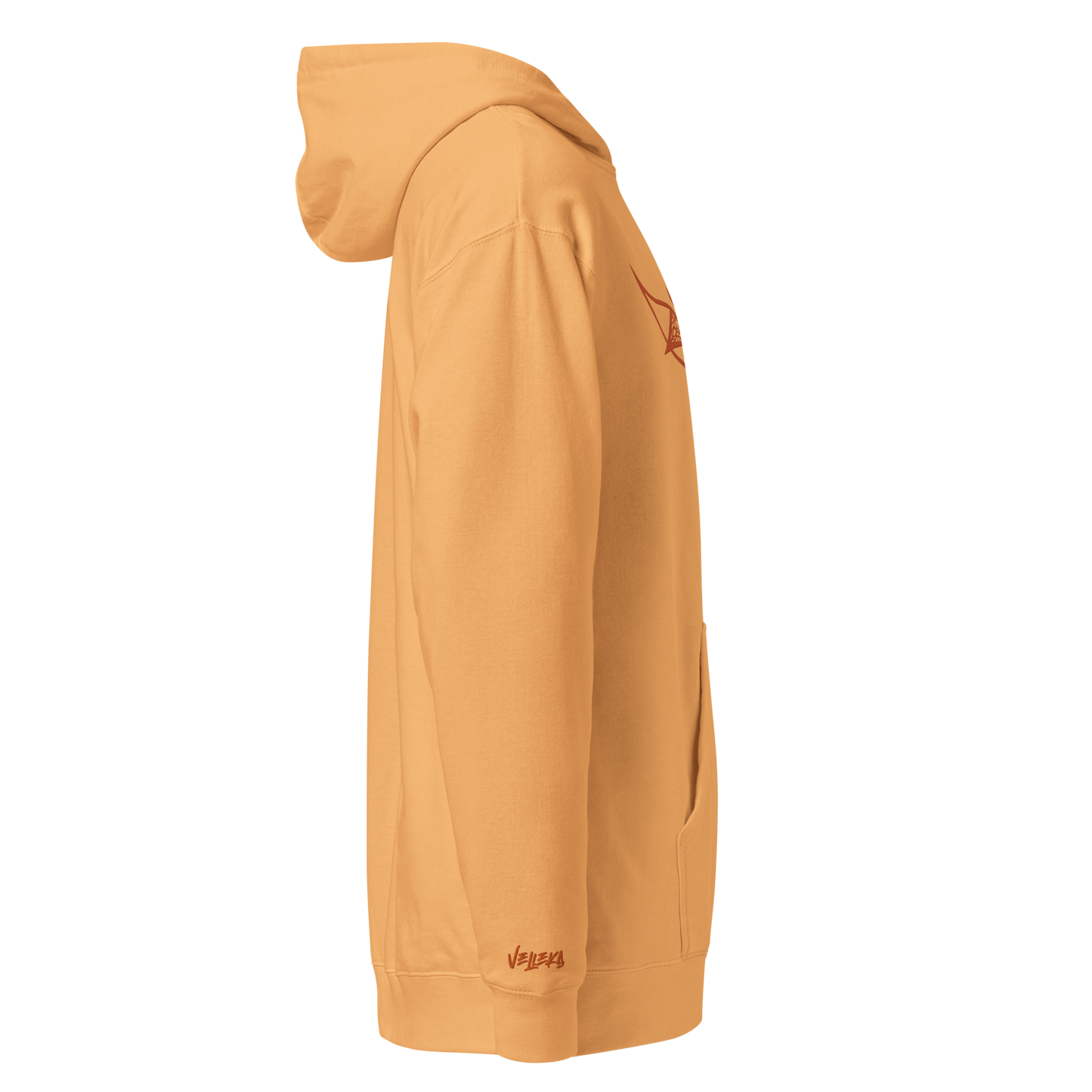 Velleka Embroidered Logo Hoodie (Peach/Orange)