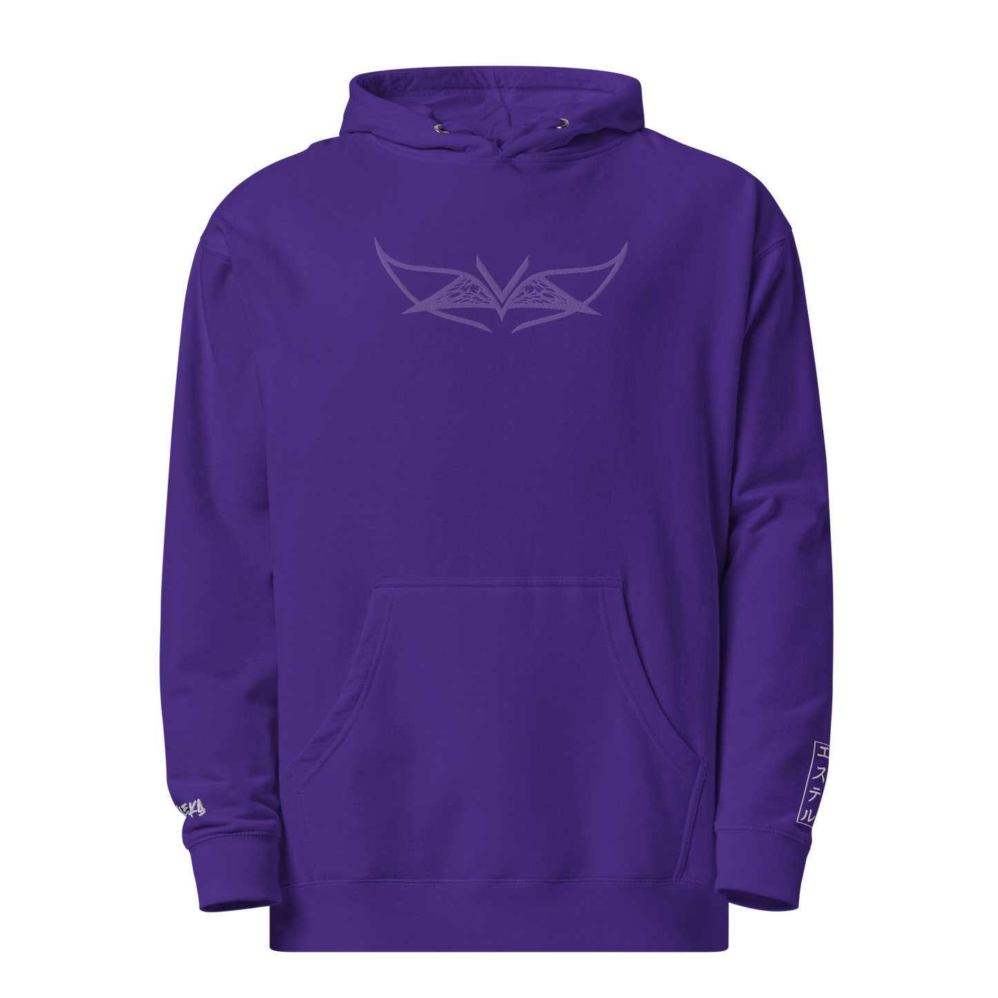 Velleka Embroidered Logo Hoodie (Purple/Purple)